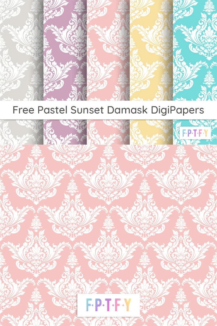 Free Pastel Sunset Damask