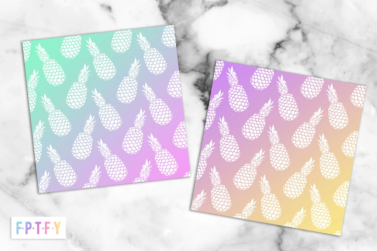 Free Pineapple Gradient Digital Papers