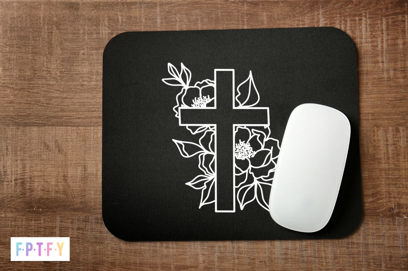 Free SVG Floral Cross