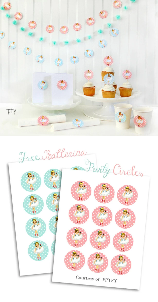 Free Vintage Ballerina Digital Scrapbooking Paper