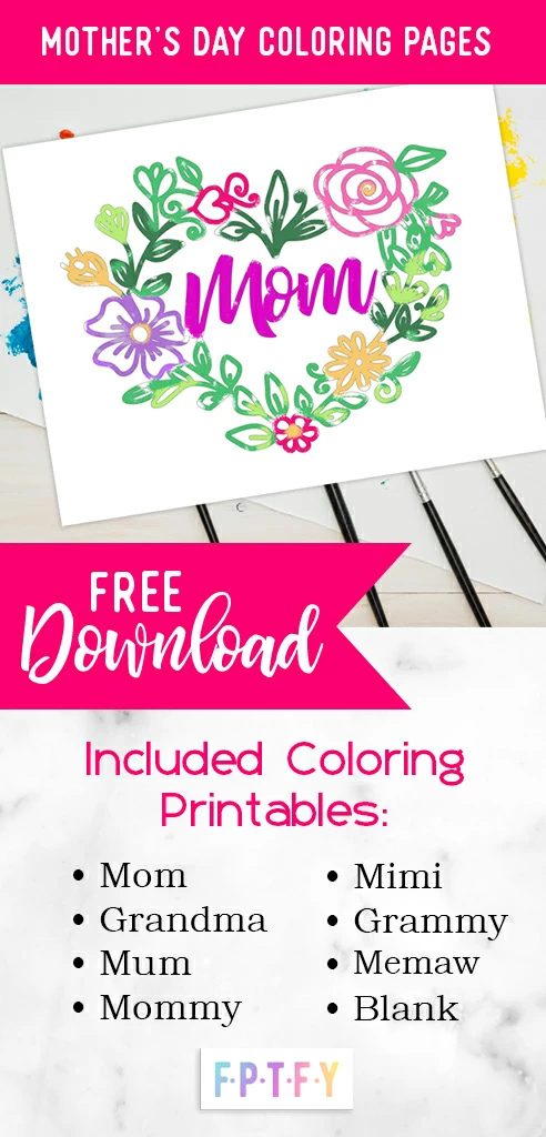 Free Mothers day Coloring Pages