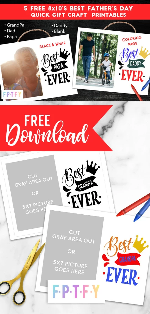 5 Free Best Fathers Day Quick Craft Printables