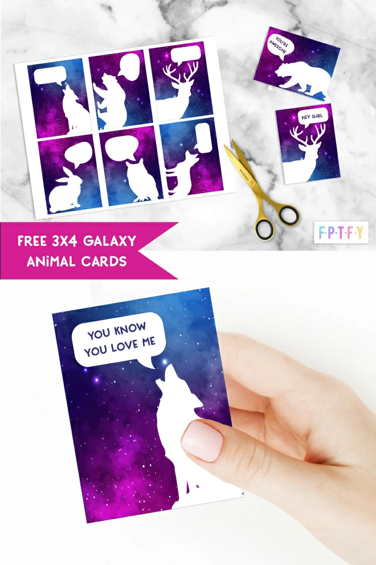Free Forest Animal Galaxy 3x4 Cards