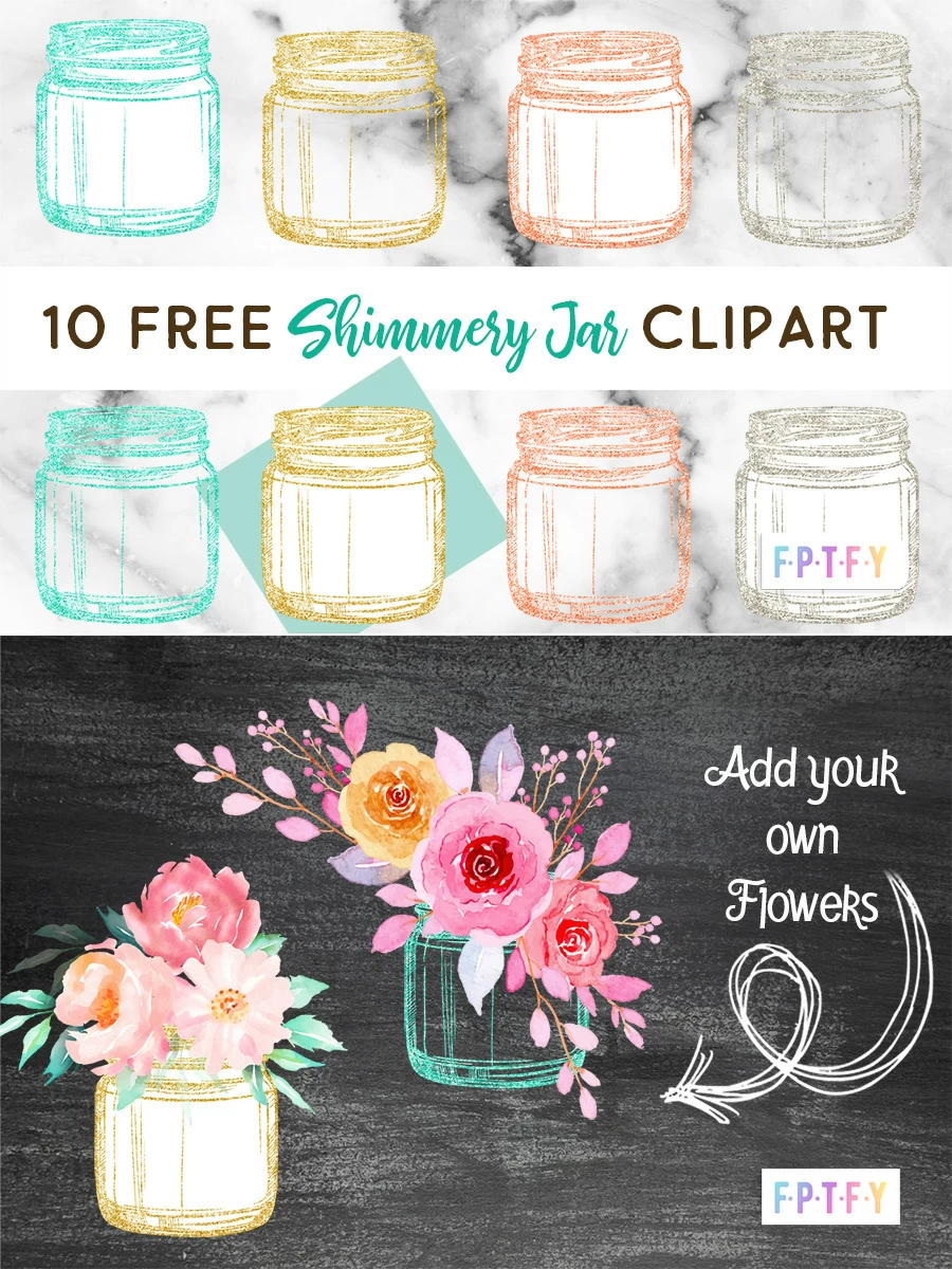 Free Shimmery Jar Clip Art