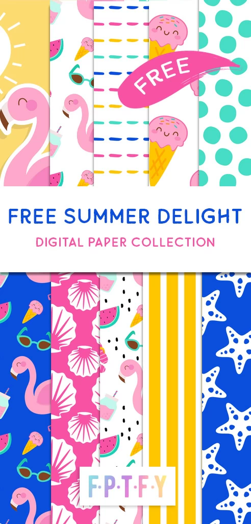 Free Summer Delight Digital Scrapbooking Paper