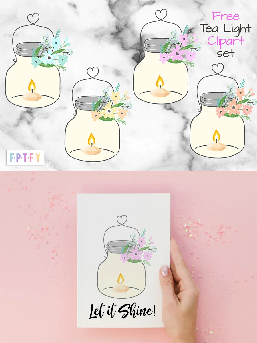 Free Tea Light Clipart Set