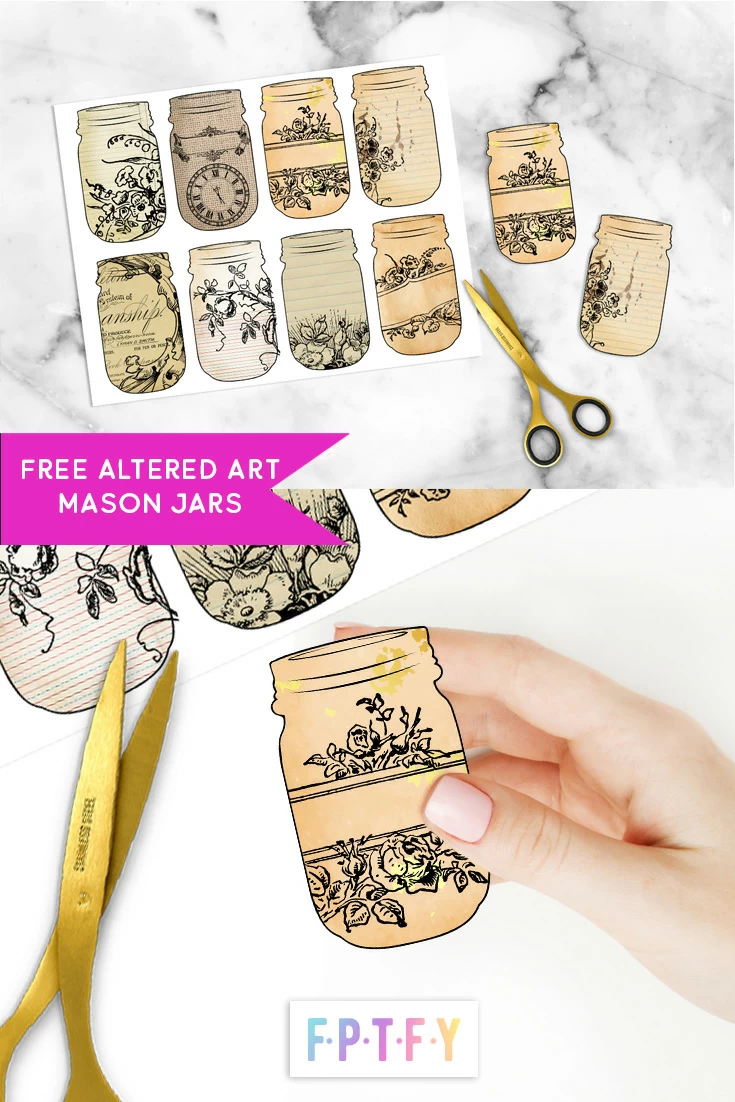 Free Elegant Junk Journal Jar Images