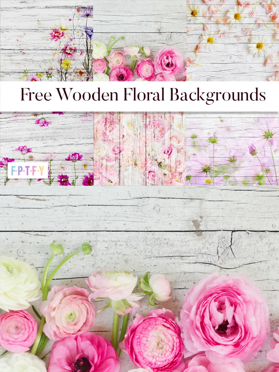 Free Wooden Floral Backgrounds
