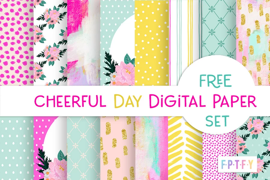 Free Cheerful Day Digital Scrapbooking Papers