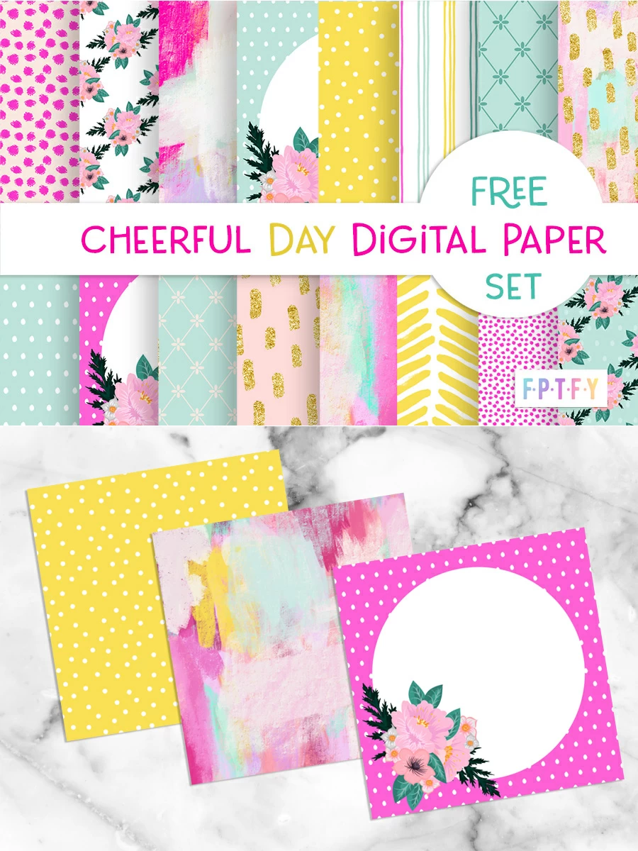 17 Free Cheerful Day Digital Scrapbooking backgrounds