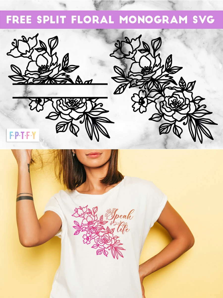 Free Floral Monogram SVG