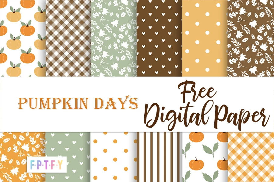 12 Free Pumpkin days Digital Scrapbooking Paper - Free Pretty Things For You
