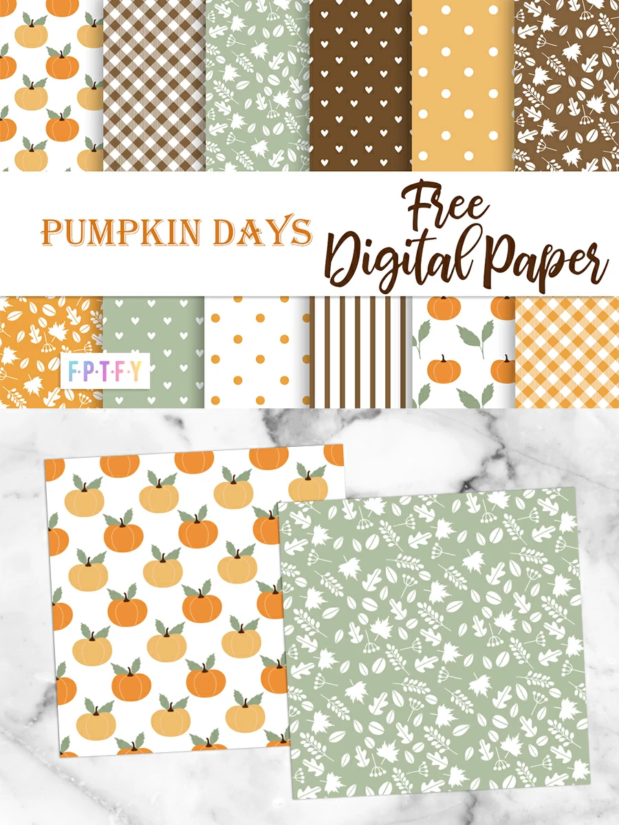 Free Pumpkin days Digital Scrapbooking Paper