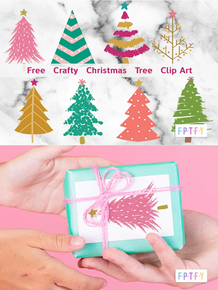 Free Crafty Christmas Tree Clip art