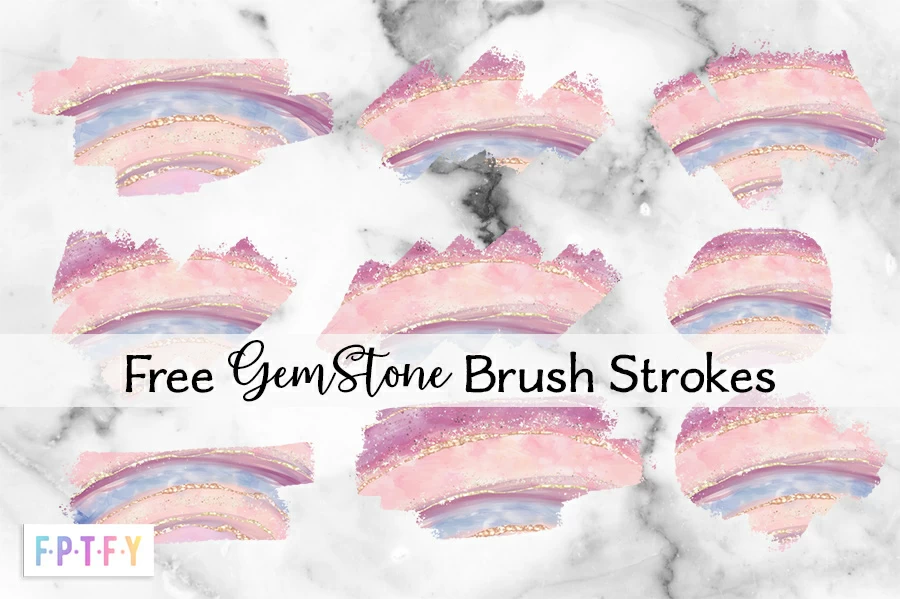 Free Gemstone Brush Strokes Graphics