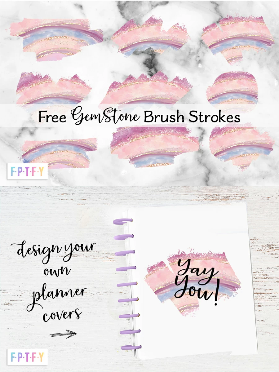 Free Gemstone Brush Strokes Graphics