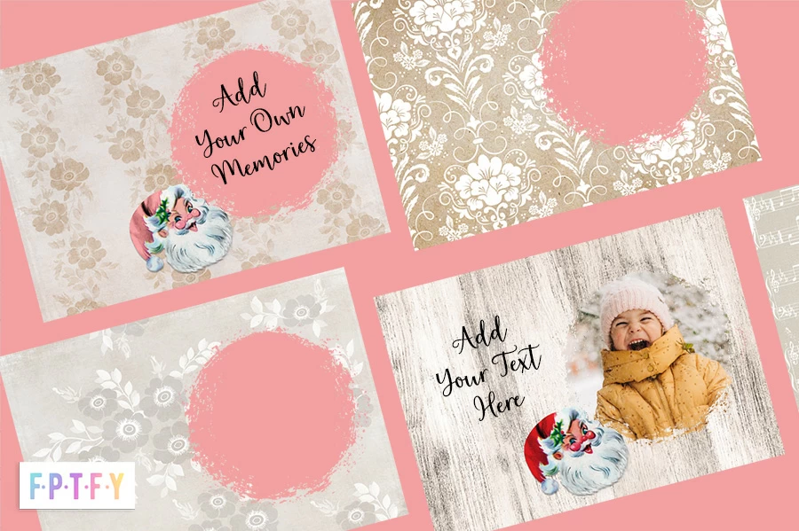 Rustic Christmas Santa Photo Templates
