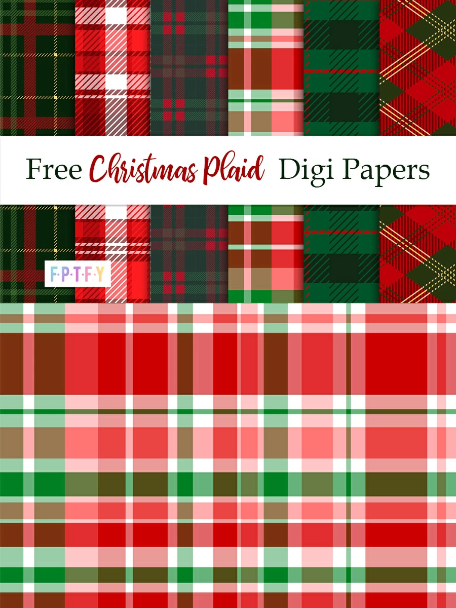 Free Christmas Plaid Digital Papers