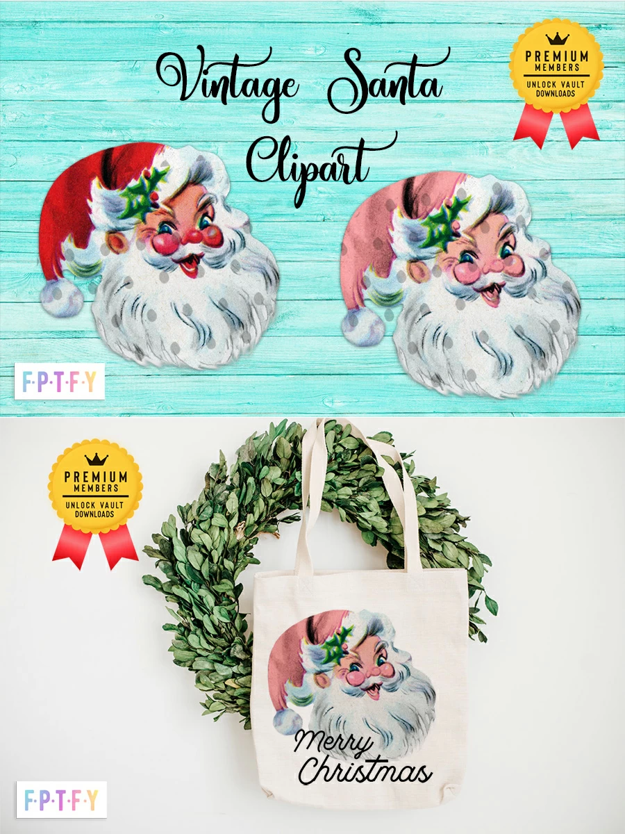 Vintage Santa Clip Art