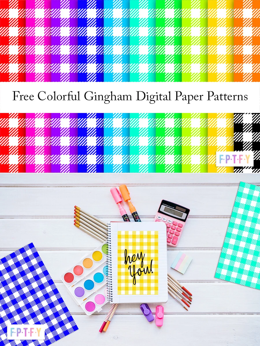 Free Colorful Gingham Digital Papers