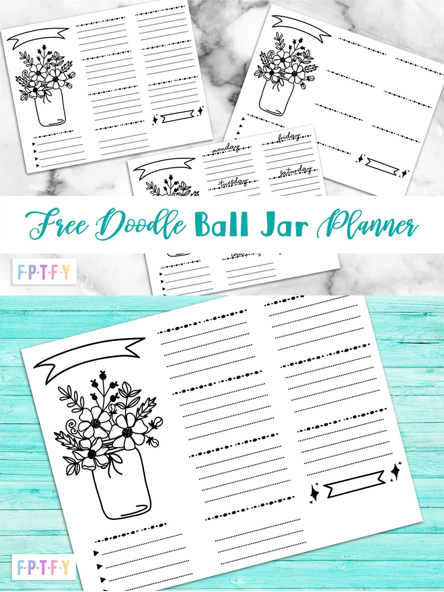Free Doodle Ball Jar Planners