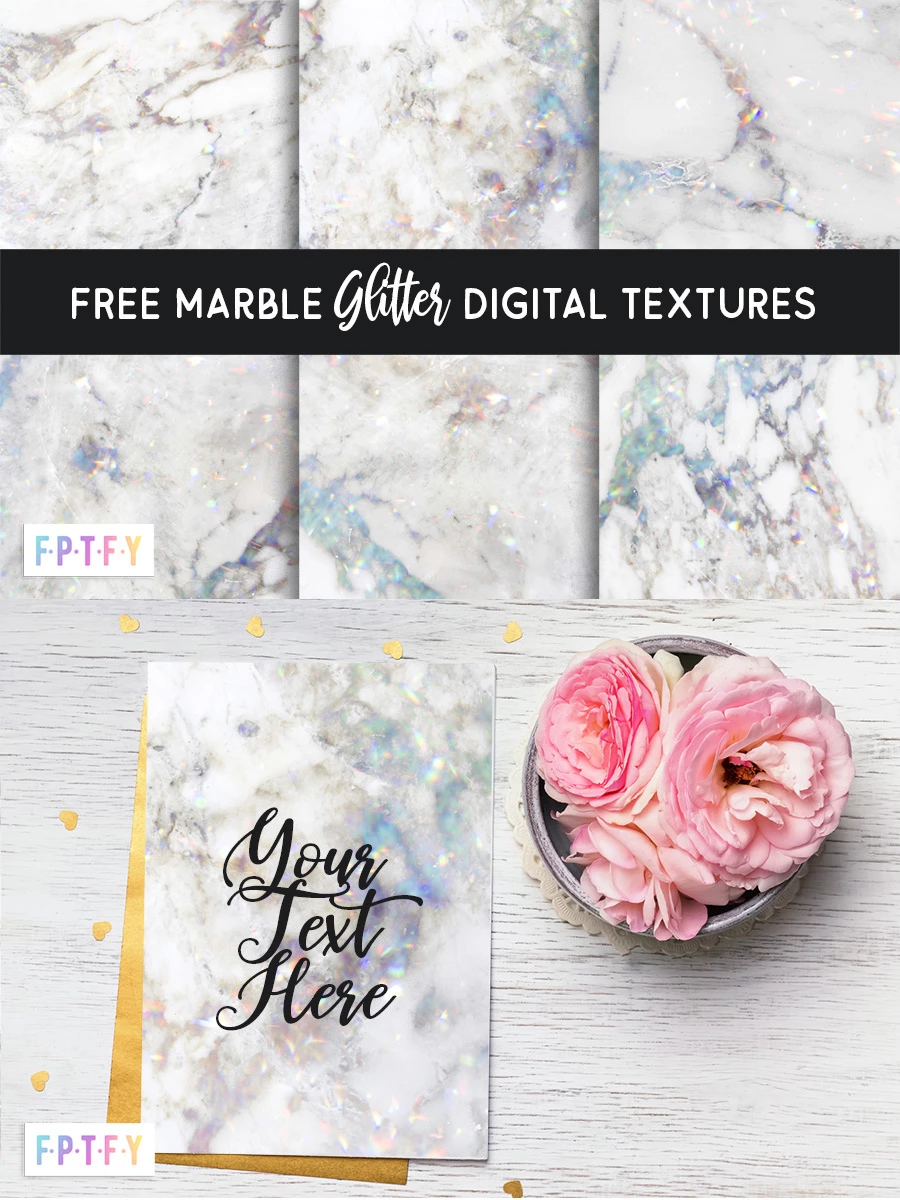 Free Marble Glitter Digital Texture Papers 
