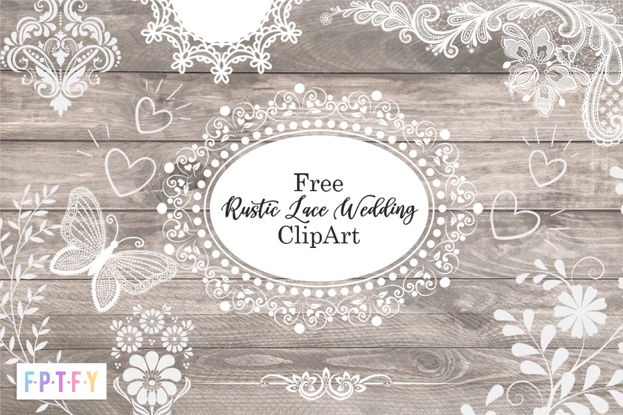 14 Free Rustic Lace Wedding Clip Art - Free Pretty Things For You