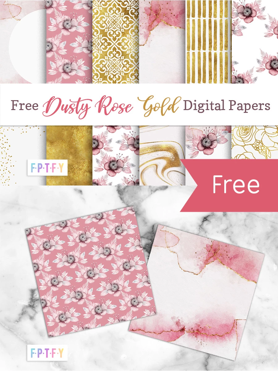 Free Dusty Rose Gold Digital Paper
