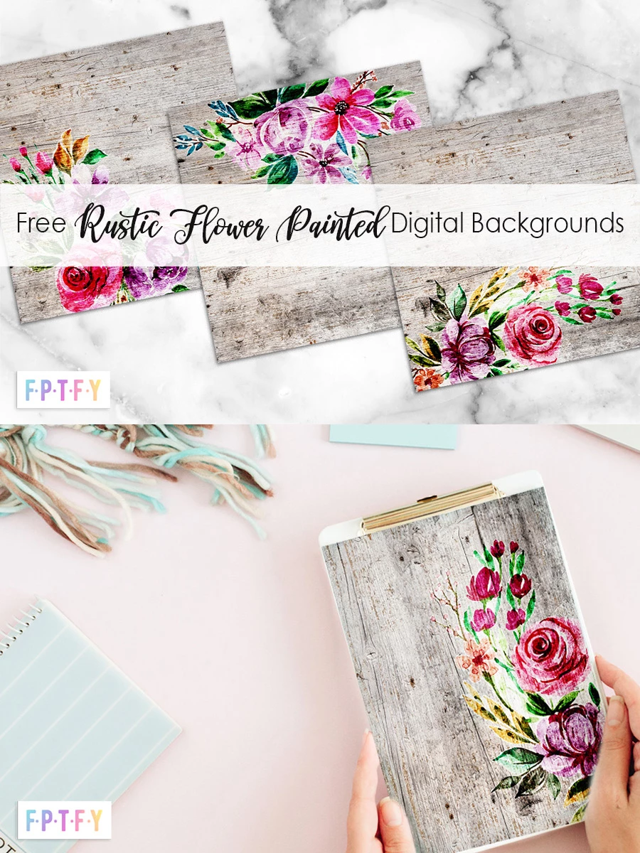 Free Rustic Painted Digital Backgrounds